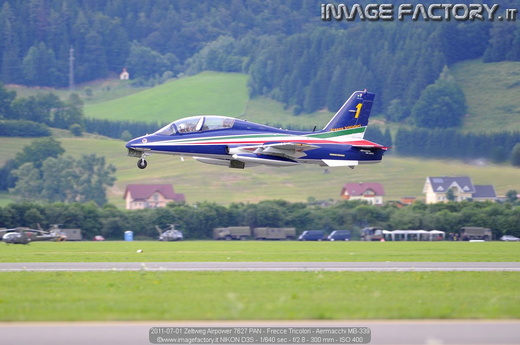 2011-07-01 Zeltweg Airpower 7627 PAN - Frecce Tricolori - Aermacchi MB-339